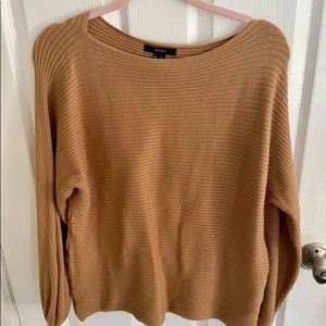 Forever 21 Brown Boat Neck Sweater